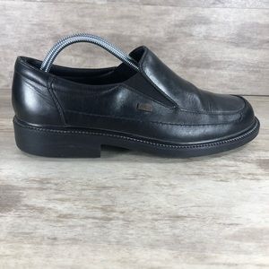 Rieker Leather Slip On Loafer Work Shoe Black Men 10